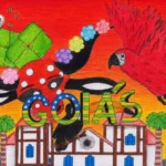 Arte baseada no desenho da aluna Mariah, de Aparecida